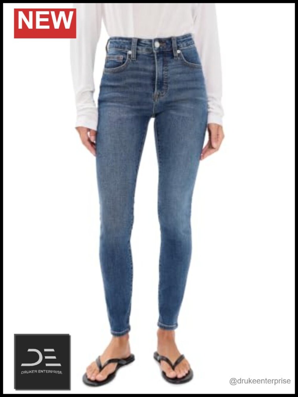 Good Legs Skinny Jeans Mid-Rise 98% Cotton Low-Stretch 5-Pocket
